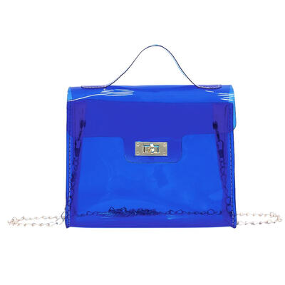 

Candy Color Transparent Shoulder Handbags PVC Women Chain Crossbody Bags