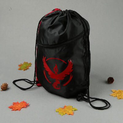 

New Unisex Nylon Drawstring Bag Backpack Water Proof Zipper Contrast Color Print Large Capacity Casual Pouch Bag