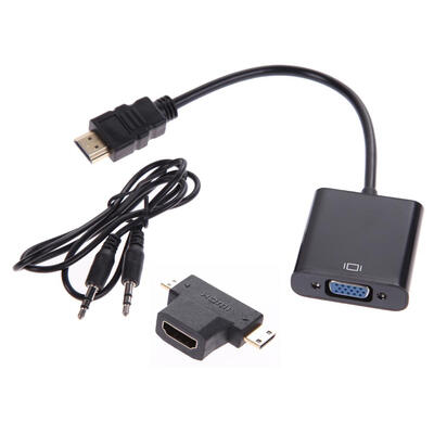

1080P Micro HDMI Mini HDMI HDMI to VGA Converter Adapter