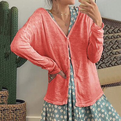 

Tailored Women Autumn Fashion Casual Long-sleeved Button Blouse Small Jacket