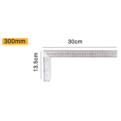 

NEW Construction Carpenter Ruler  Shape Angle Square Ruler 250mm-600mm Silver