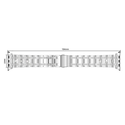 

〖Follure〗Luxury Crystal Metal Watch Band Wrist Strap For Apple Watch Series 123 42mm BK