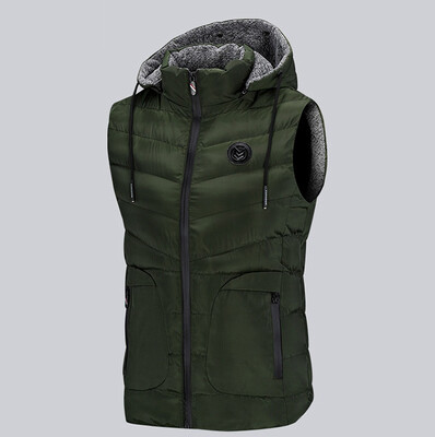 

Toponeto Mens Autumn Winter Zipper Fashion Hoodie Waistcoat Vest Jacket Top Coat
