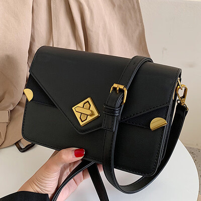 

On the new simple texture 2019 new Korean fashion casual Joker shoulder slung small square bag