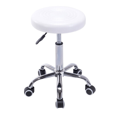 

Adjustable Hydraulic Salon Rolling Swivel Stool-White