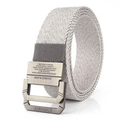 

Unisex Belt Solid Color Quality Nylon Double Ring Buckle Men belt Youth Men&Women Casual Cowboy Pants Wild belts 125cm