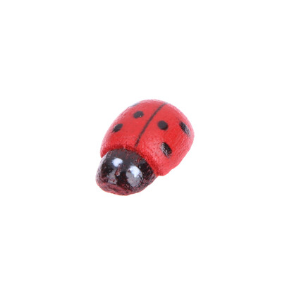 

100PCSLot Red Wooden Ladybug Sponge Self-adhesive Stickers Cute Baby