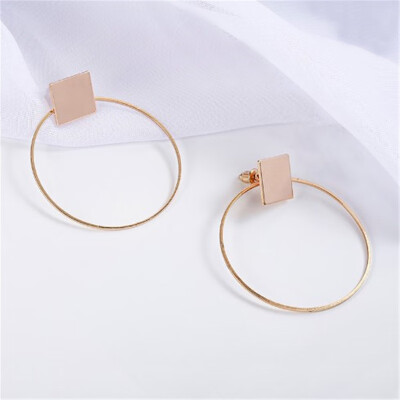 

Fashion Stud Earrings Simple Geometric Round Earrings Metal Big Circle Stud Earrings Jewelry Birthday Gifts For Women