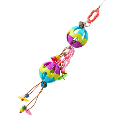 

Greensen Pet Bell Ball Toy Playing Chewing Biting for Bird Parrot Clear Sound