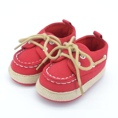 

Newborn Baby Boy Girls Soft Sole Crib Shoes Lace Up Shoes First Walkers shoes