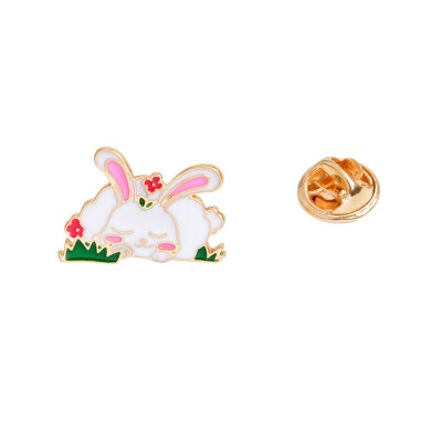 

Cartoon Rabbit Brooch Sweet bunny costume accessory brooch Denim Jacket Pin Badge Jewelry