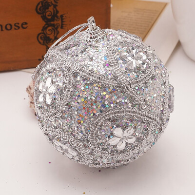 

Siaonvr Christmas Rhinestone Glitter Baubles Ball Xmas Tree Ornament Decoration 8CM