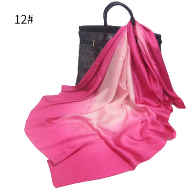 

Female Korean version of the wild literary scarf gradient stitching color retro stewardess professional business small scarf square towel wholesale