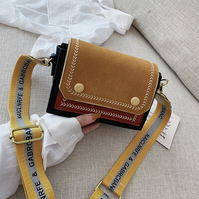 

Qiao Bani 2019 new Korean chic fashion early autumn matte hit color ribbon small square bag shoulder diagonal female bag