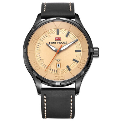 

BOFUTE Male Watches Casual Watch Leisure Japanese Quartz Movement Calendar Waterproof Genuine Leather Watchband 0008G