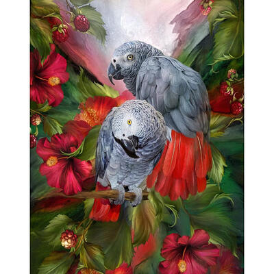 

5D DIY Full Drill Diamond Painting Parrots Birds Cross Stitch Embroidery