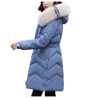 

Toponeto Fashion Women Winter Warm Cotton Hooded Winter Jacket Long-Sleeved Coat