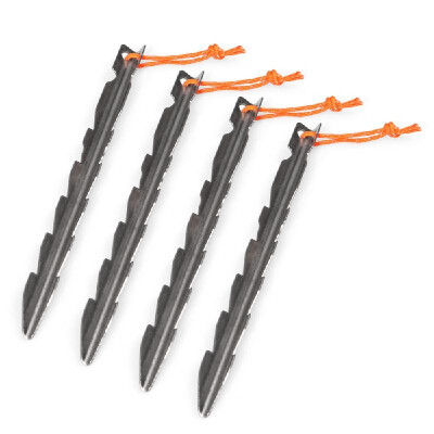 

4 PCS Stainless Steel Tent Pegs Camping Shelter Tent Stakes Outdoor Camping Tent Pegs Kit