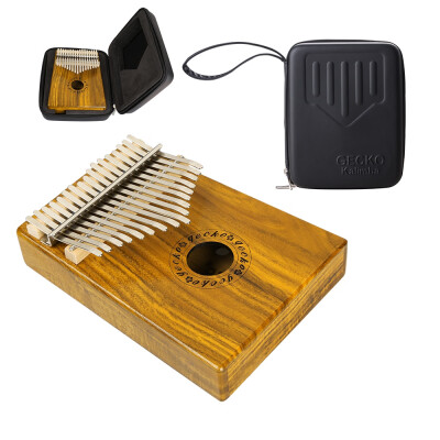 

GECKO Mbira Sanza 17 Keys Thumb Piano with Kalimba Box&Musical Notation Mahogany Wood