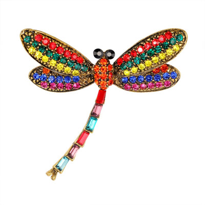 

Fashion Dragonfly Dragonfly Funny Jewelry Colorful Brooch Exquisite Style Retro Hot Crystal Brooches