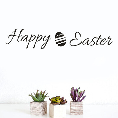 

〖Follure〗Happy Easter Rabbit Vinyl Decal Art Wall Sticker DIY Home Room Decor