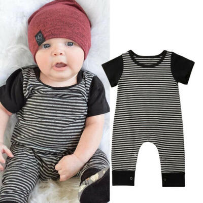 

Newborn Baby Girl Boy Short Sleeve Romper Jumpsuit Bodysuit One-pieces Clothes