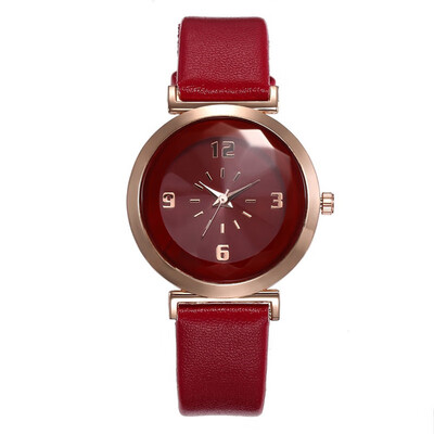 

Hot Korean Arabic Numerals Ladies Watch Wristwatches Leather Quartz Wristwatch Clock Mechanism Stainless Steel Kol Saati