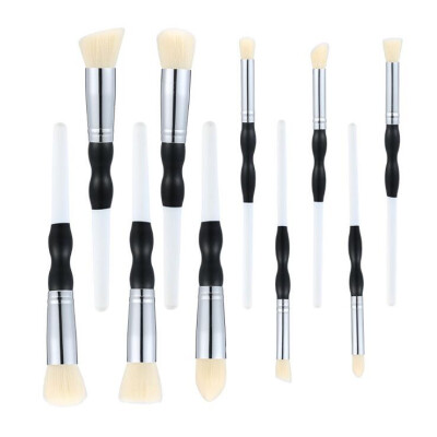 

10 Pcs Makeup Brushes Gourd Two-color Wooden Handle Special Makeup Brush Set brochas de maquillaje de alta calidad New