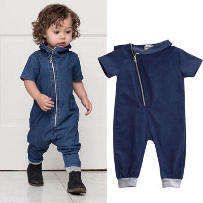 

Denim Newborn Toddler Baby Boy Bodysuit Romper Jumpsuit Playsuit Outfits Clothes