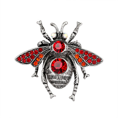 

Rhinestone Women Men Alloy Brooch Girls Boys Vintage Insect Shape Design Corsage Badge Breastpin