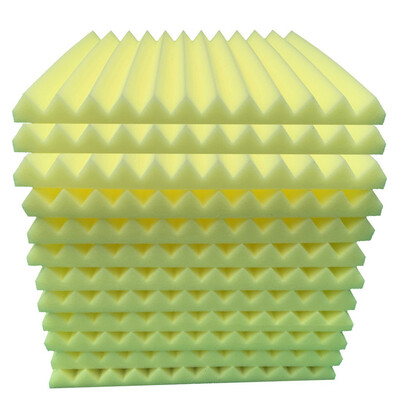 

〖Follure〗12Pcs Acoustic Foam Panel Sound Stop Absorption Sponge Studio KTV Soundproof