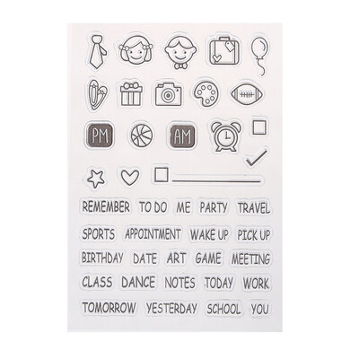 

Transparent Clear Stamp DIY Silicone Seals Scrapbooking Card 36