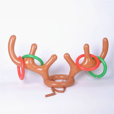 

Inflatable Reindeer Antler Hat Ring Toss Christmas Holiday Party Game Photo Props Tools Christmas Headband