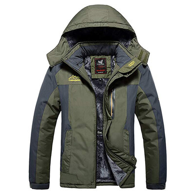 

Gobestart Mens Casual Autumn Winter Long Sleeve Hooded Zipper Fleece Outdoor Jacket