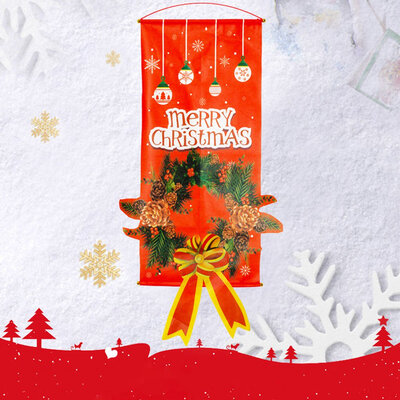 

Merry Christmas Ornaments Santa Claus Banner Flag Door Window Hanging Decoration 8040 Cm