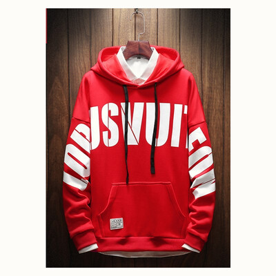 

Tide brand port wind sweater men 2018 autumn&winter new English printing mens youth wild hooded hooded sweater