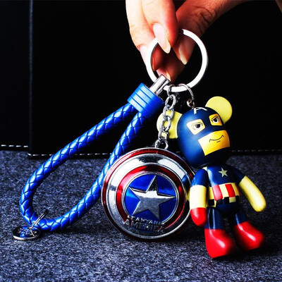 

Manufacturer Bear Keychain Creative Lady Batman Car Bag Pendant Promotional Gifts Small Gifts Wholesale Gypsophila Red&White