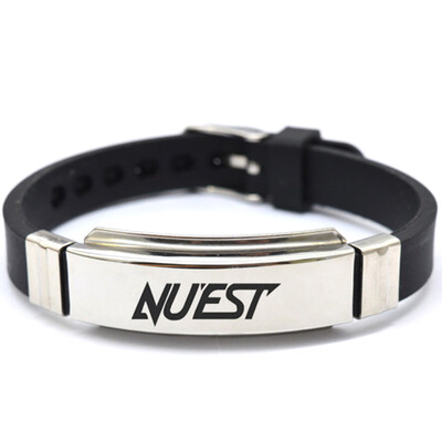 

Kpop BTS Bangtan Boys EXO Blackpink GOT7 Seventeen Stainless Steel Silicone Wristband Bracelet Hot Gift for ARMY