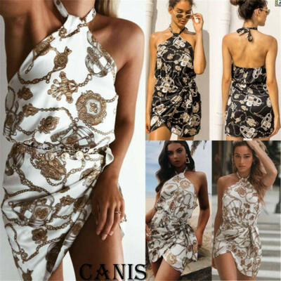 

Women Summer Boho Short Maxi Dress Evening Cocktail Party Beach Dresses Sundress