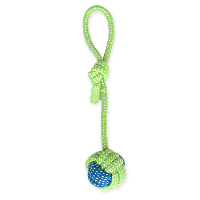 

Pet Supply Dog Toys Dogs Chew Teeth Clean Outdoor Training Fun Playing Green Rope Ball Toy For Large Small Dog Cat