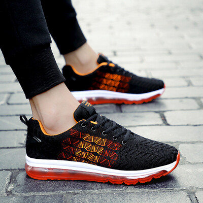 

Full palm cushion cushion running shoes sports wind single shoes flying woven mesh breathable wild mens shoes