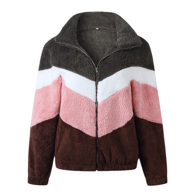 

Women Fashion Casual Coat Autumn Winter Warm Soft Zipper Jacket Long Sleeve Coat Female Tops