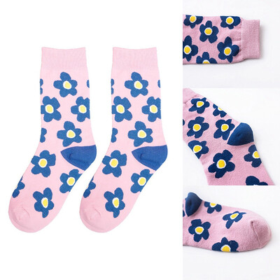 

Ladies Winter Floral Pattern Style Warm Cotton Socks Tube Socks