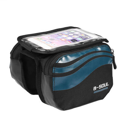 

B-SOUL Bicycle Front Beam Nylon Package Waterproof Mountain Bike Saddle Bag