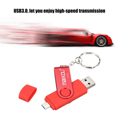 

MaiKou 2-in-1 USB 30 Flash Drive USB Flash Disk Red&128GB