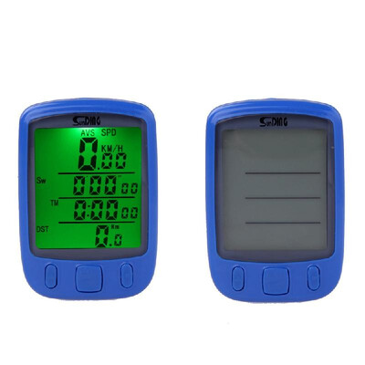 

Wireless Bike Bicycle Cycling Computer Odometer Speedometer LCD Backlight Backlit Waterproof Multifunction Blue