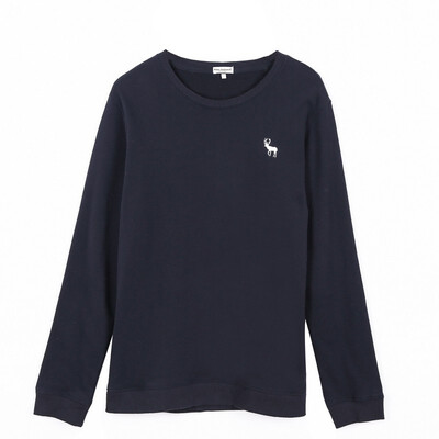 

Autumn new mens cotton long-sleeved T-shirt sleeves loose large size casual solid color round neck long-sleeved shirt