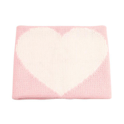 

Baby Knitted Heart Blanket Soft Newborn Swaddle Infant Bed Stroller Cover