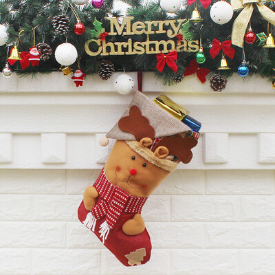 

〖Follure〗Newly Design Pocket Elderly Pockets Santa Christmas Stocking Christmas Gift
