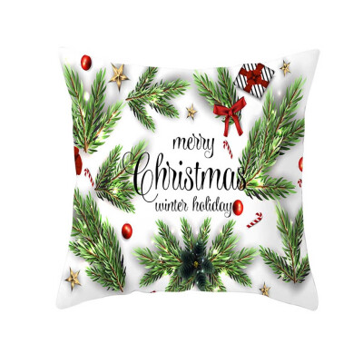 

Tailored Christmas Pillow Case Glitter Polyester Sofa Throw Cushion Cover Home Decor